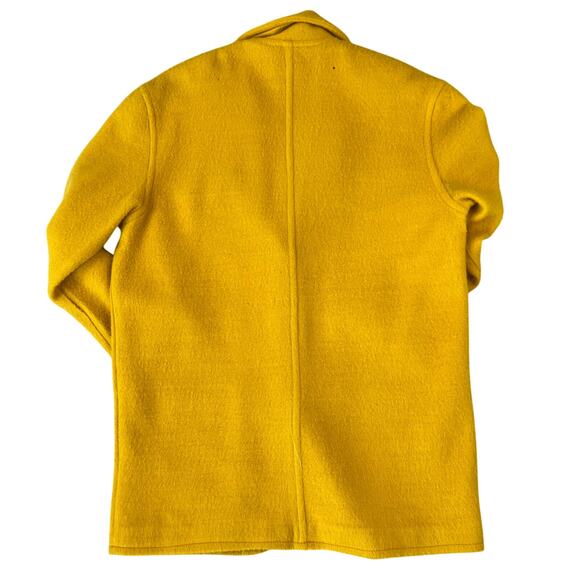 Vintage Adrienne Vittadini Yellow Wool Blend Button Front Collared Jacket (L) - Picture 5 of 15